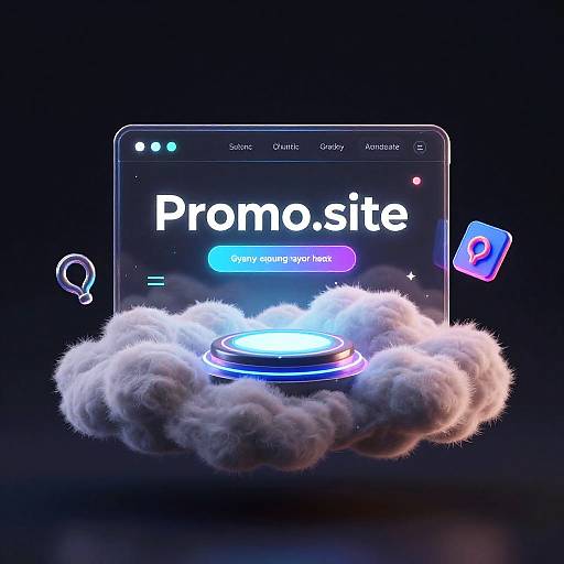 Futuristic Neon Web Page Promo