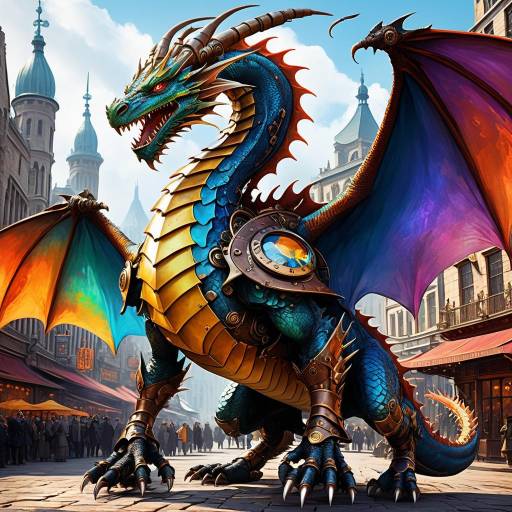 Noble Dragon Healer in Steampunk Style Noble Dragon Healer in Steampunk Style