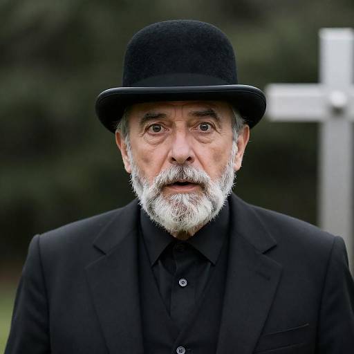 Surprised Elderly Man in Bowler Hat