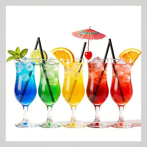 Vibrant Abstract Cocktail Row