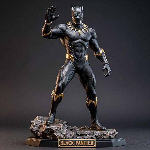 Black Panther Superhero Statue