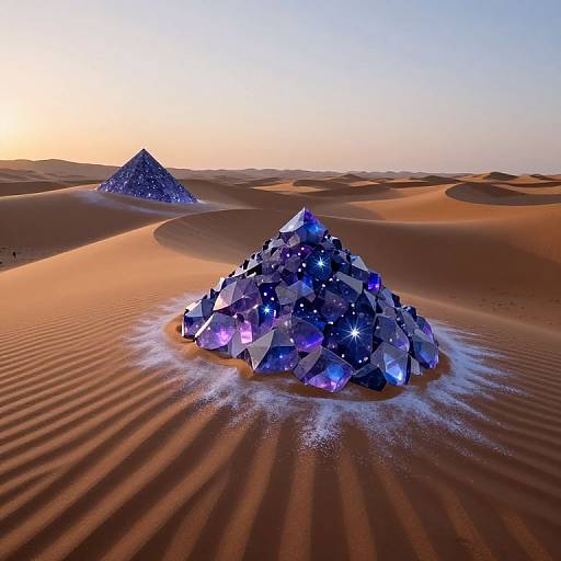 Mystical Sapphire Dunes at Dawn