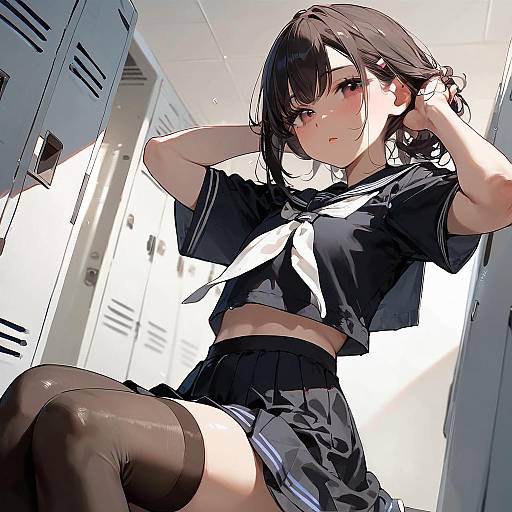 Shy Aisaka Taiga in Locker Room