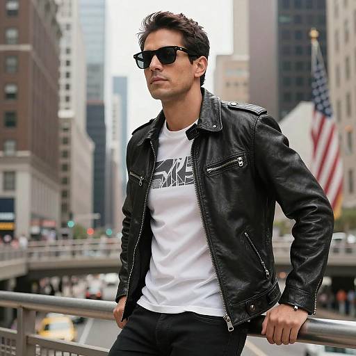 Urban Cool Man with Sunglasses