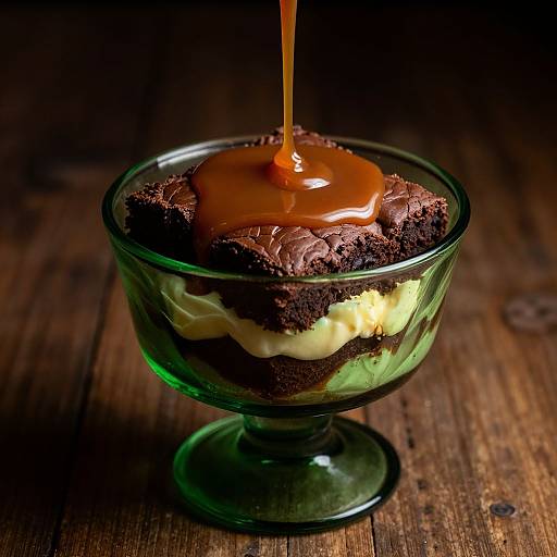 Indulgent Chocolate Brownie in Vintage Glass