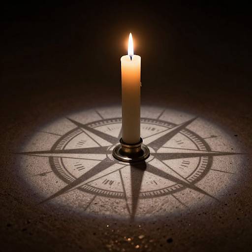 Geometric Shadows from Candle Flame