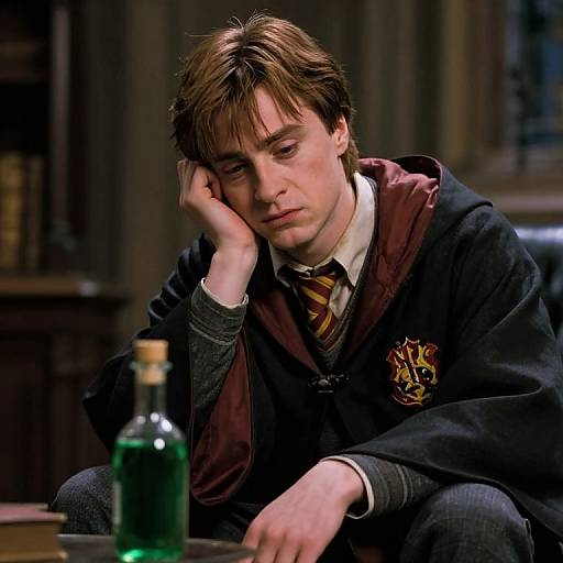 Contemplative Draco Malfoy with Potion