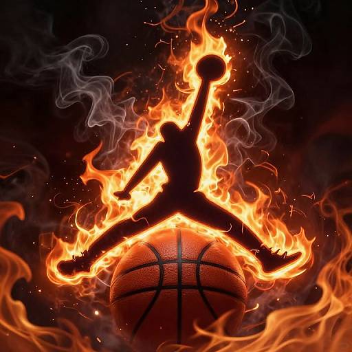 Fiery Jordan Logo Power Emblem