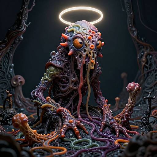 Dark Fantasy Hybrid Creature Glow