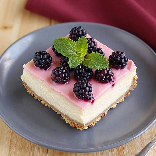 Square Cheesecake with Berry Topping