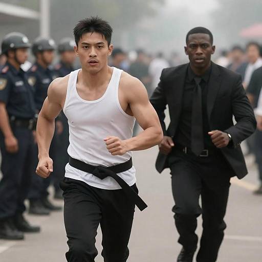 Dramatic Chase in a Chaotic Scene