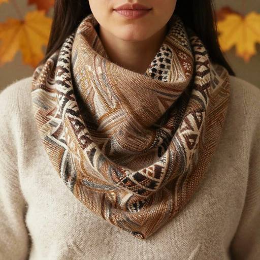 Elegant Cashmere Scarf in Autumn