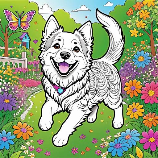 Charming Canine Coloring Page Design