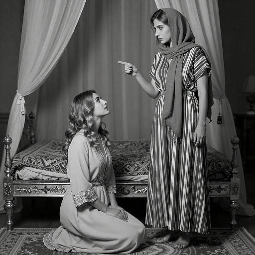 Dramatic Encounter Between Two Women