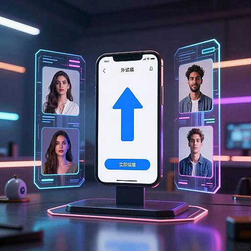 Futuristic AI Image Generator Studio