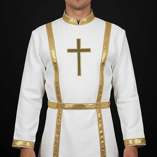 White and Gold Religious Attire