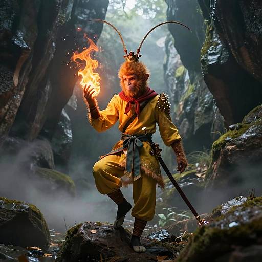 Sun Wukong The Monkey King with Mystic Fire