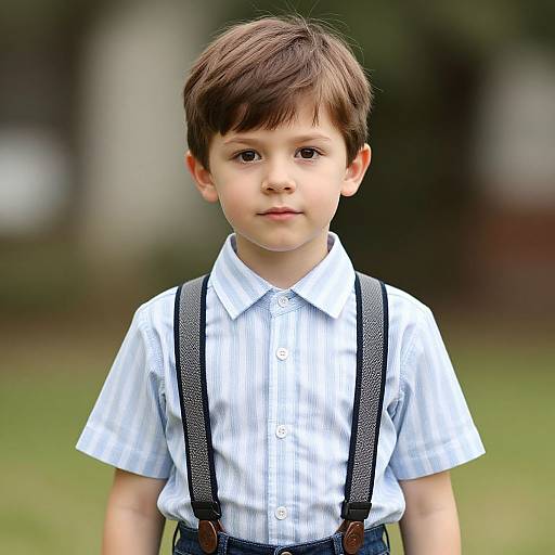 Realistic Boy in Bunting Costume