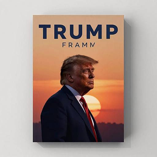 Donald Trump Book Cover with Sunset Silhouette