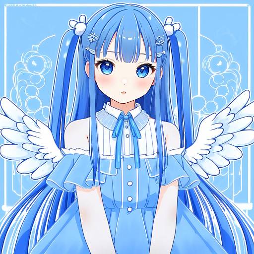 Illustration of Amatsuka uto, indie virtual youtuber in the style of Nii manabu