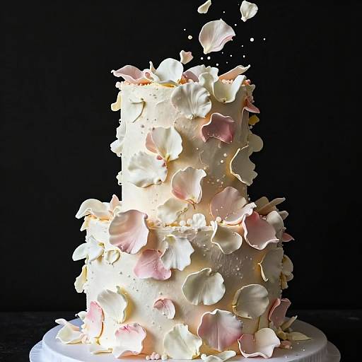 Ethereal Floral Waterfall Cake