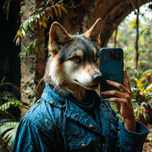Hyperrealistic Wolf-Human Archaeologist Portrait