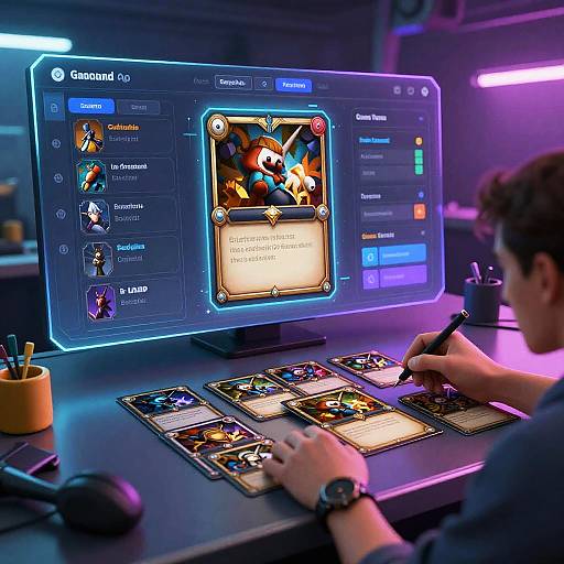 Cyberpunk Virtual Game Card Maker