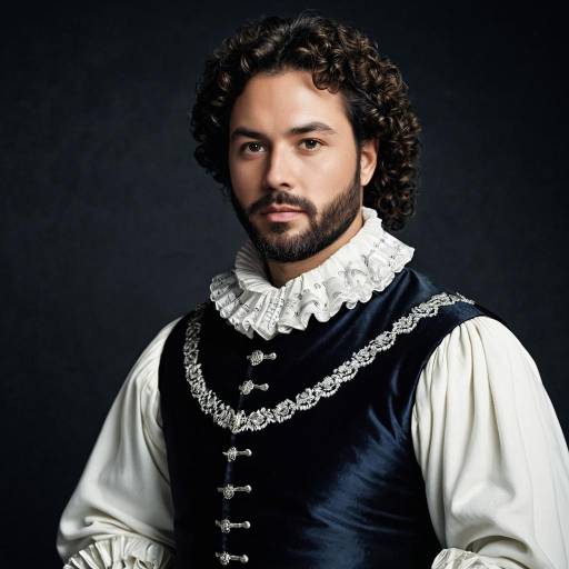 Man in Historical Military Doublet Costume