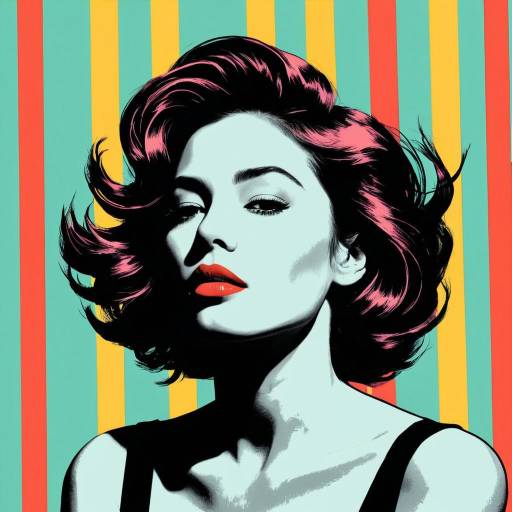 Pop Art Woman Portrait with Bold Colors
