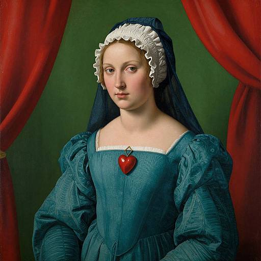 Modern Perugino Style Woman Portrait