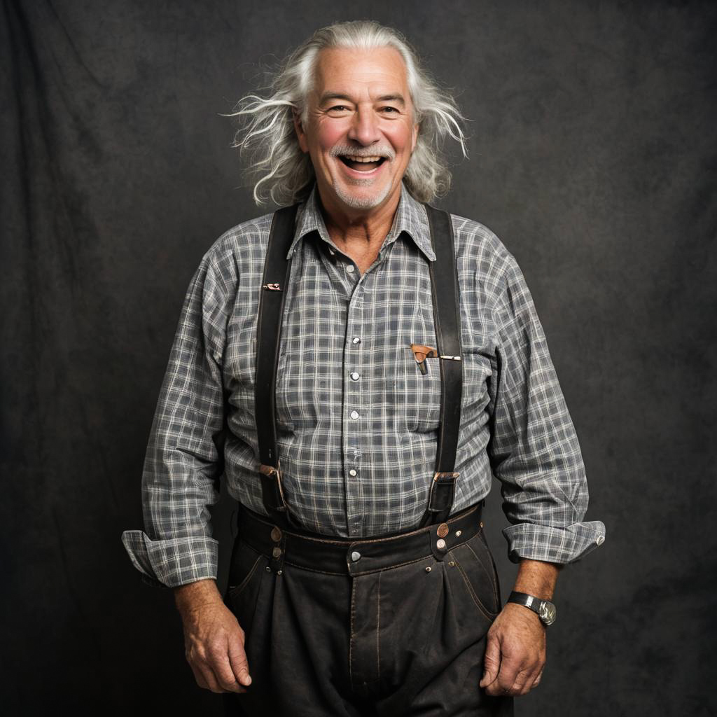 Joyful Elder at Oktoberfest Celebration