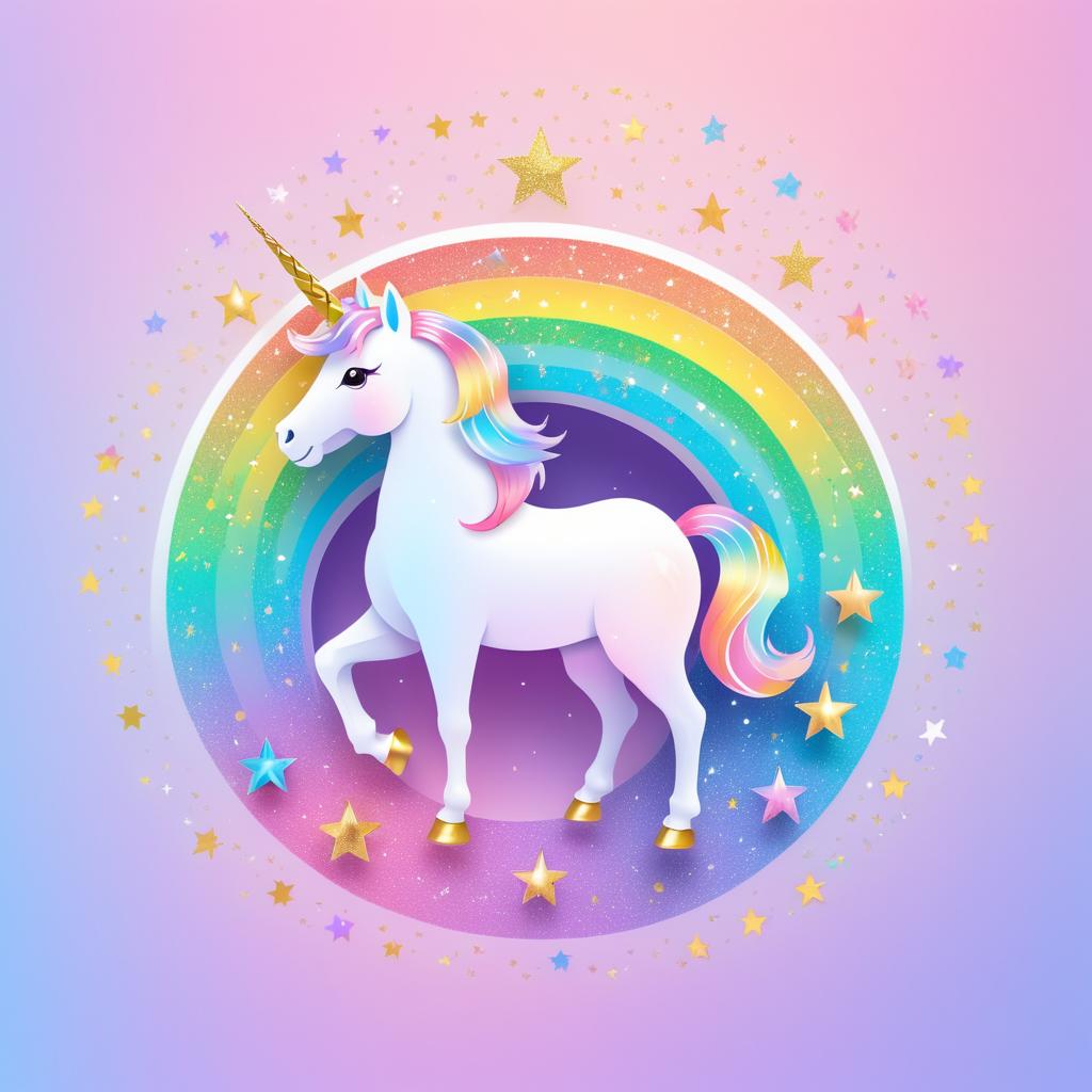 Whimsical Unicorn YouTube Logo Design