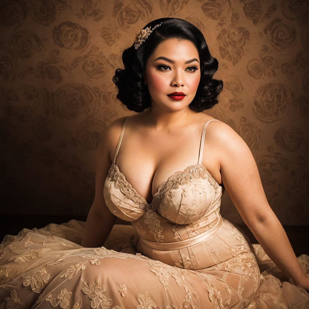 Vintage Burlesque Performer Photo Shoot