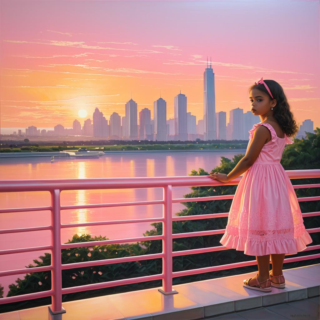 Sunset Serenity: Girl in Sundress