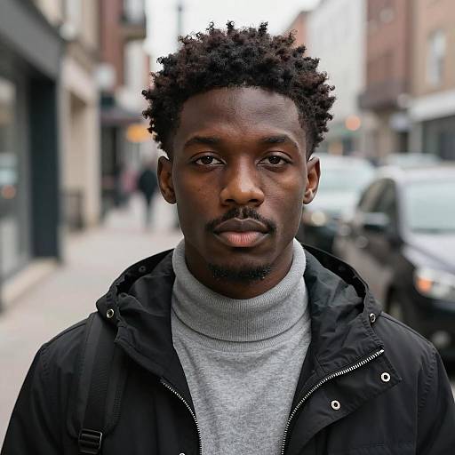 Young Black Man in Urban Streetwear