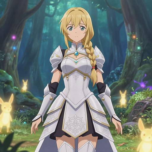 Elegant Fantasy Warrior Anime Girl