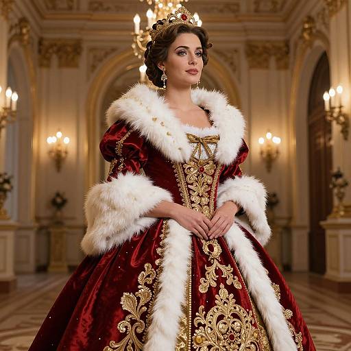 Regal Red Sissy Queen in Palace