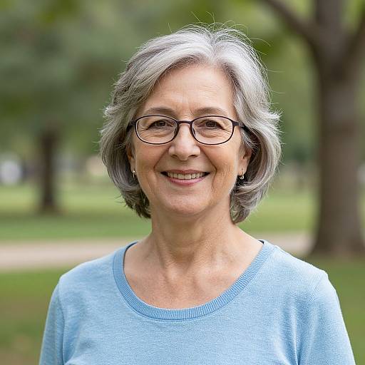 Radiant Serenity of Wise Senior Woman