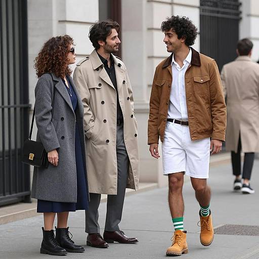 Urban Street Scene with Diverse People