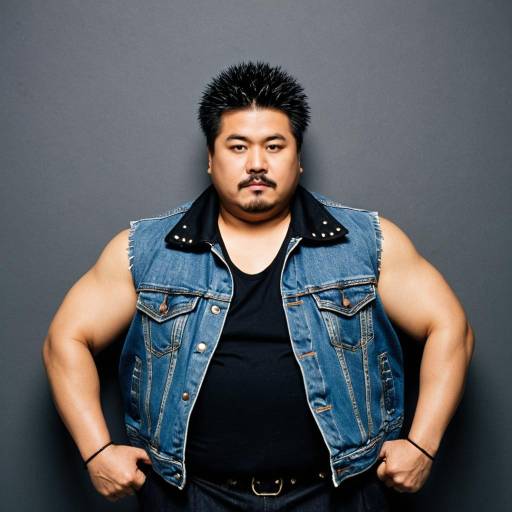 Bulky Strongman in Denim Vest