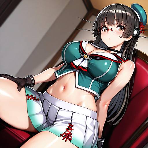 Illustration of Choukai kai ni (kancolle), kantai collection in the style of Momisan