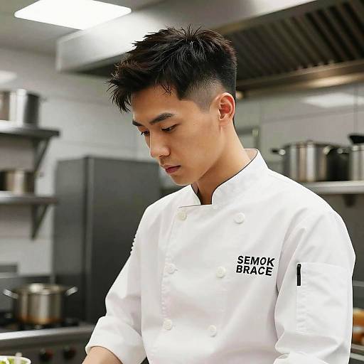 Male Chef with Taper Cut Hairstyle