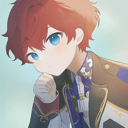 Illustration of Amagi hiiro, ensemble stars! in the style of Ayu (mog)