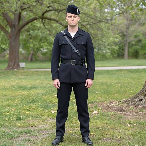 Union Soldier Costume in Park