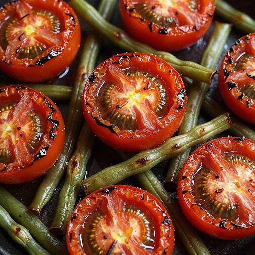 Vivid Close-Up of Roasted Vegetables