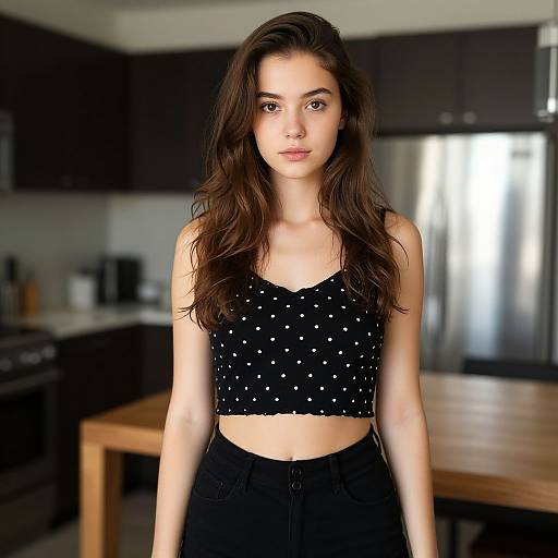 Young Woman in Modern Kitchen