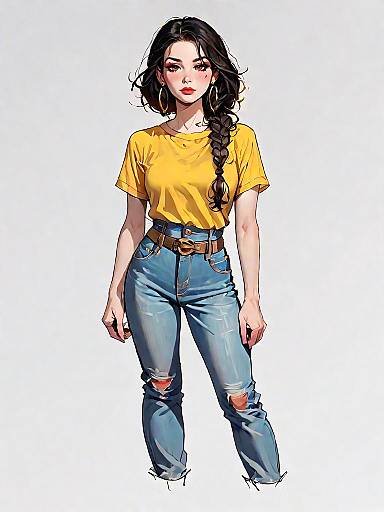 Stylish Woman in Casual Streetwear