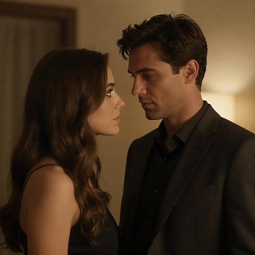 Intimate Portrait in Dim Lighting