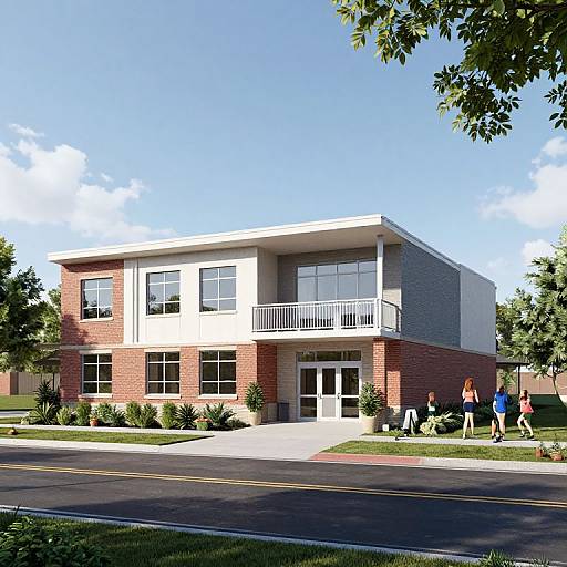 Modern School Fitness Addition Building