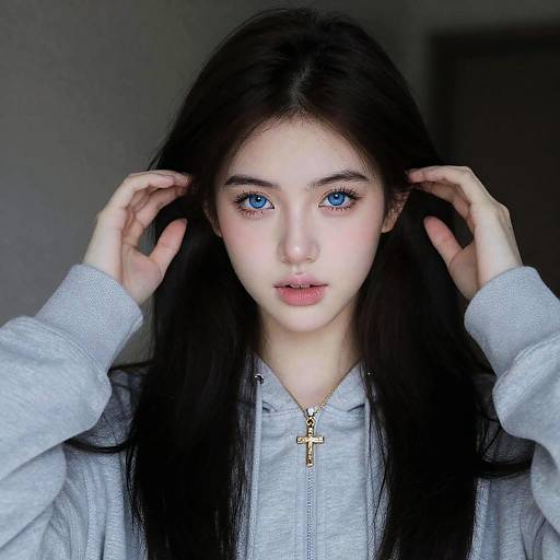 Intense Portrait of a Young Woman